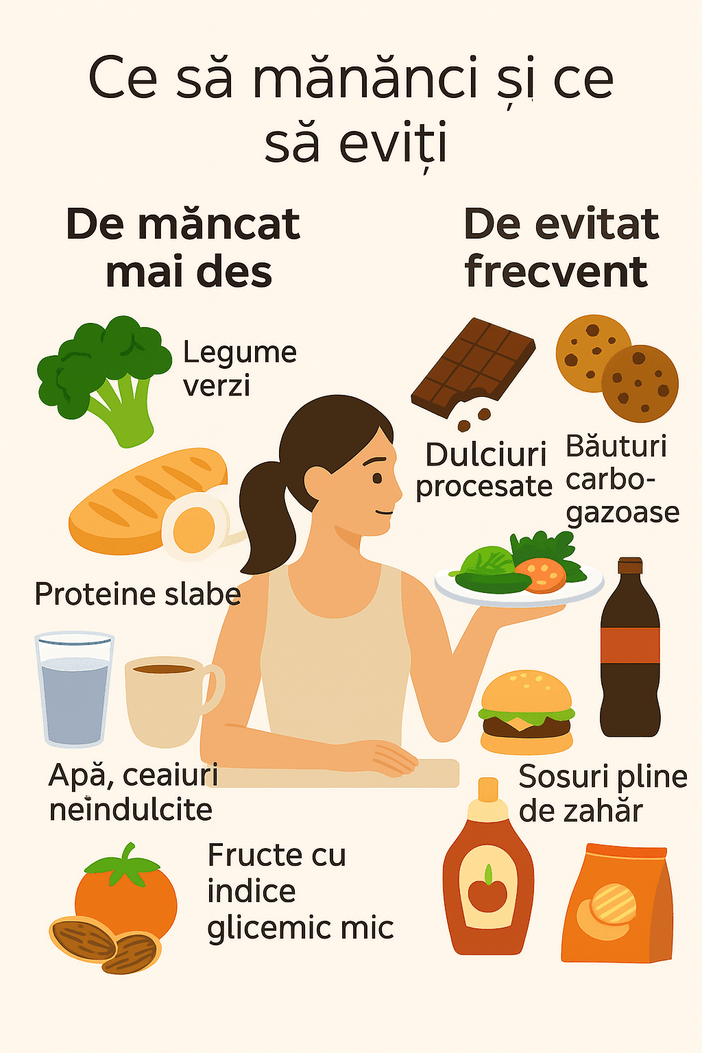 Infografic: Ce să mănânci și ce să eviți pentru slăbit sănătos