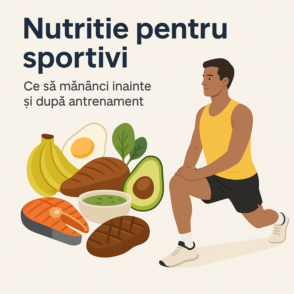 Infografic: Nutriție pentru sportivi – ce să mănânci înainte și după antrenament